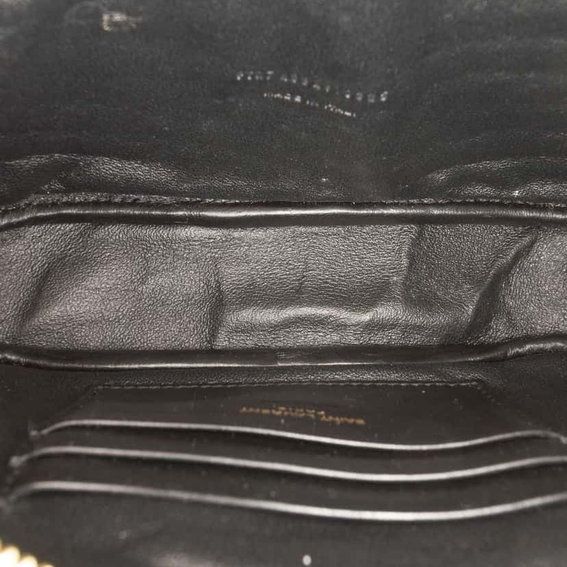 Saint Laurent Mini Matelasse Calfskin Monogram Lou Camera Bag Black Leather Very good condition - Model View
