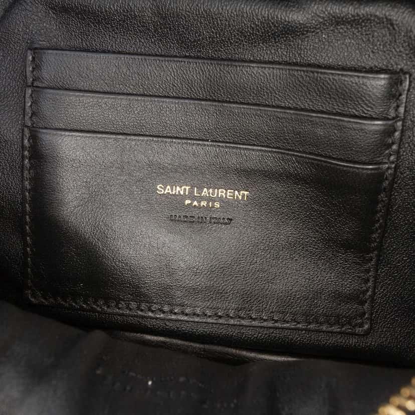 Saint Laurent Mini Matelasse Calfskin Monogram Lou Camera Bag Black Leather Very good condition - Box View