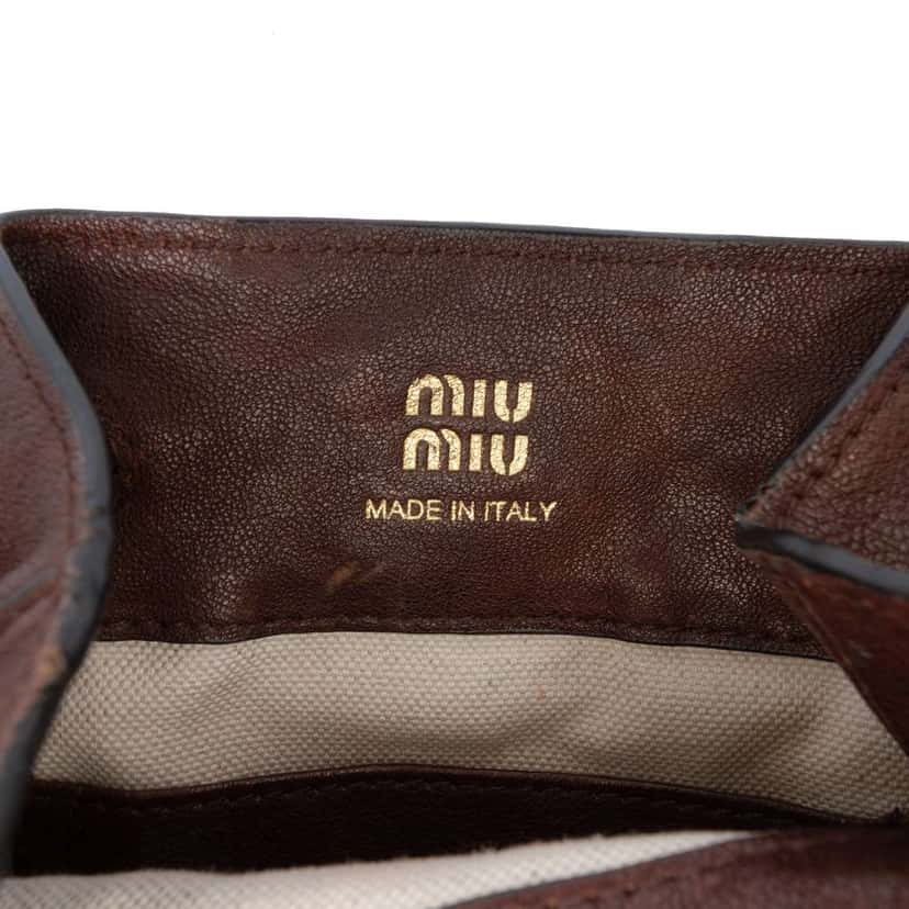 Miu Miu Mini Nappa Leather Crossbody Brown Leather Very good condition - Box View