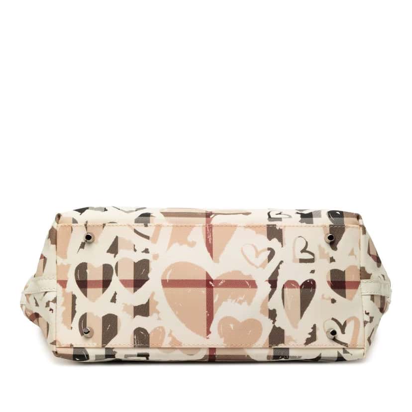 Burberry House Check Coated Canvas Hearts Gracie Tote Beige Very good condition - Inside View