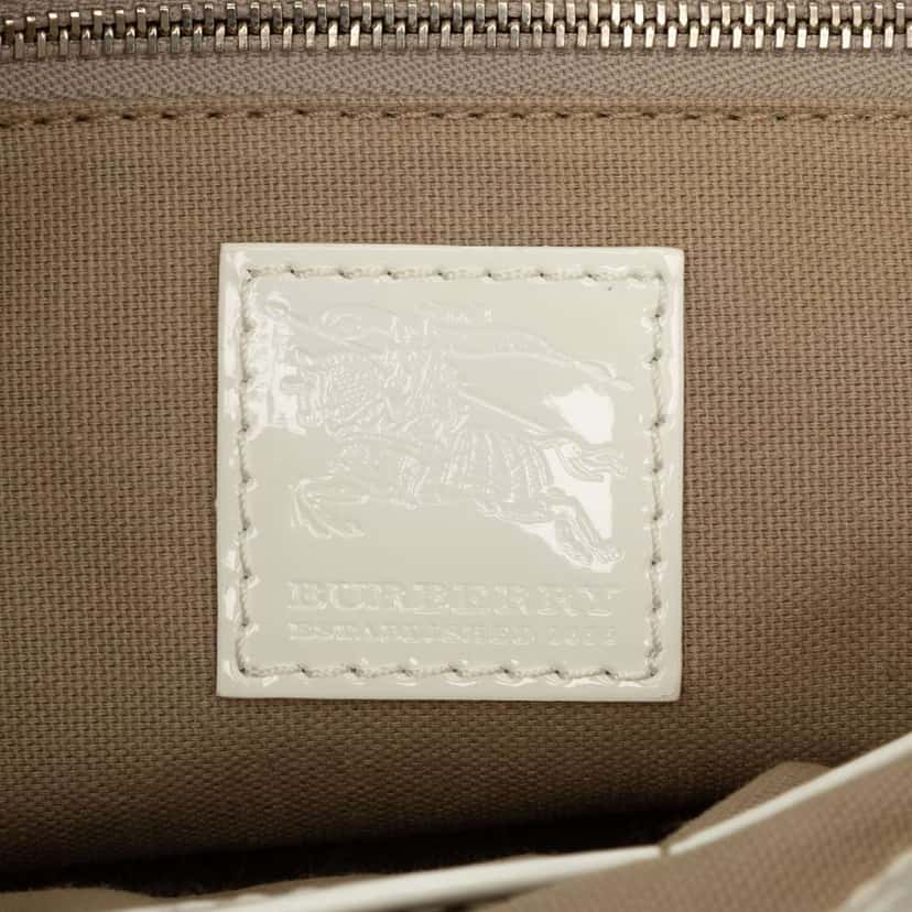 Burberry House Check Coated Canvas Hearts Gracie Tote Beige Very good condition - Box View