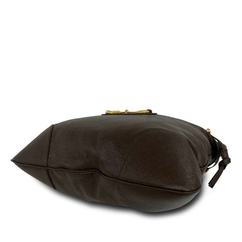 Gucci Leather Horsebit 1955 Drawstring Crossbody Brown Leather Very good condition - Inside View