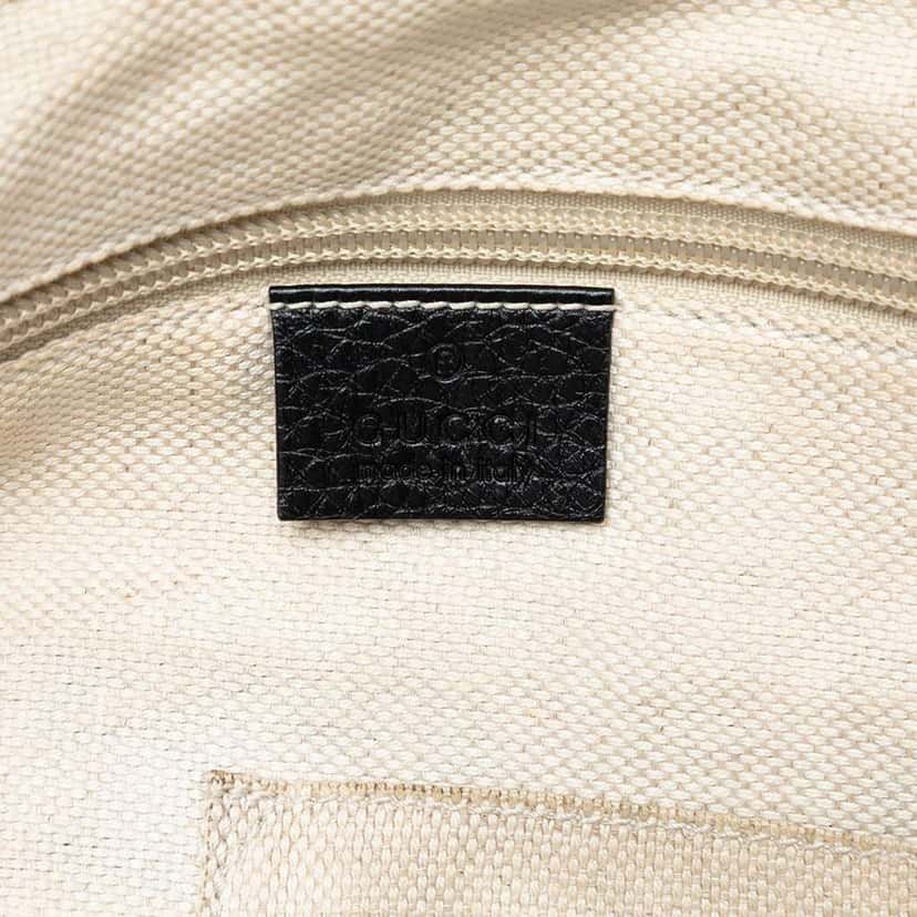 Gucci Leather Web Tote Black Leather Very good condition - Box View