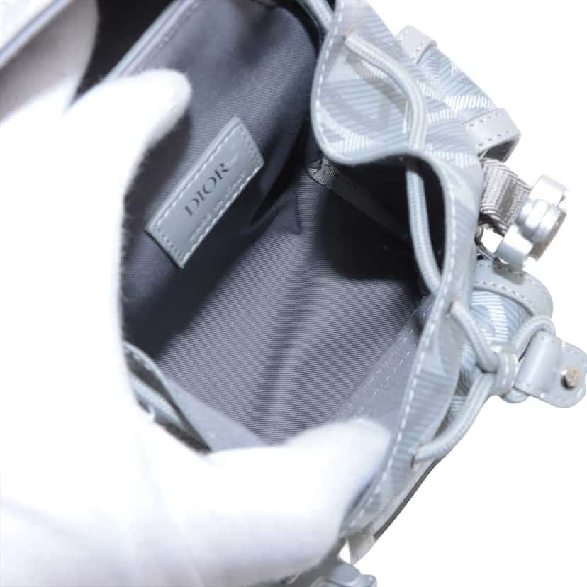 Dior Mini Coated Canvas CD Diamond Hit The Road Backpack Grey Canvas Very good condition - Inside View