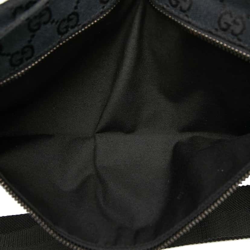 Gucci GG Canvas Double Pocket Belt Bag Blue Canvas Very good condition - Model View