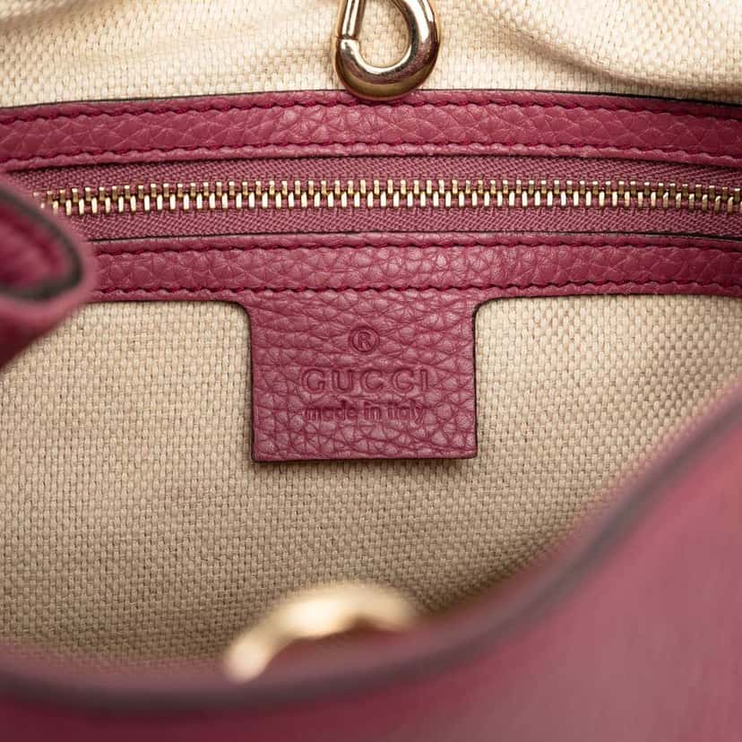 Gucci Medium Calfskin Soho Chain Tote Pink Leather Very good condition - Box View