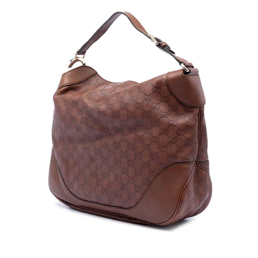 Gucci Guccissima Charlotte Hobo Brown Leather Very good condition - Back View