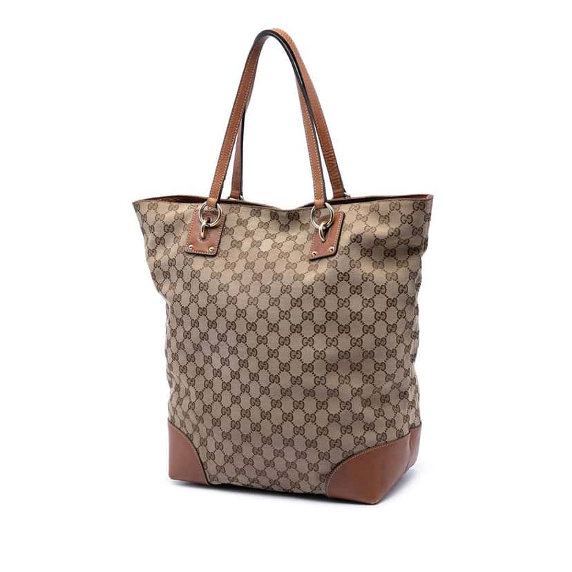 Gucci Large GG Canvas GG Charm Tote Beige Canvas Very good condition - Back View