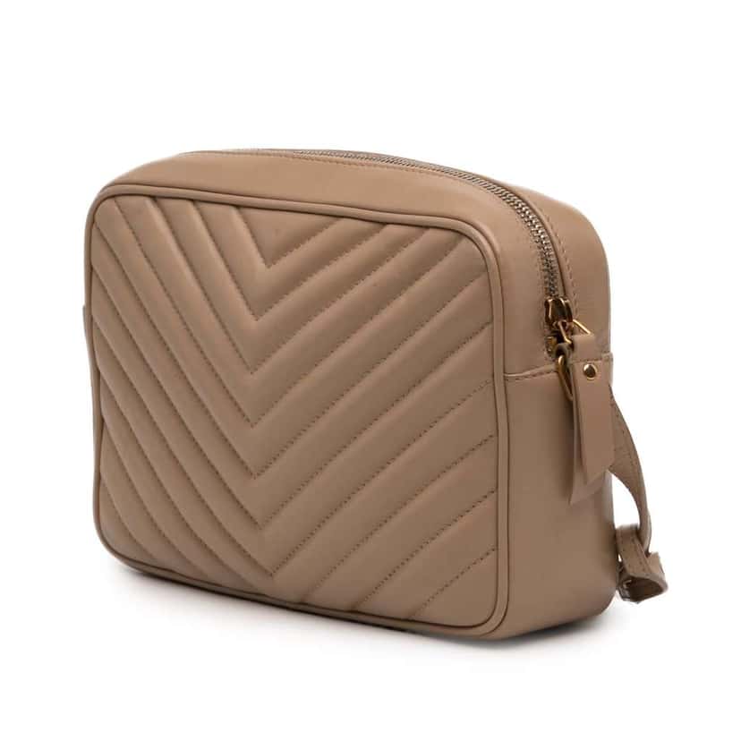 Saint Laurent Matelasse Leather Monogram Lou Camera Bag Beige Leather Very good condition - Back View