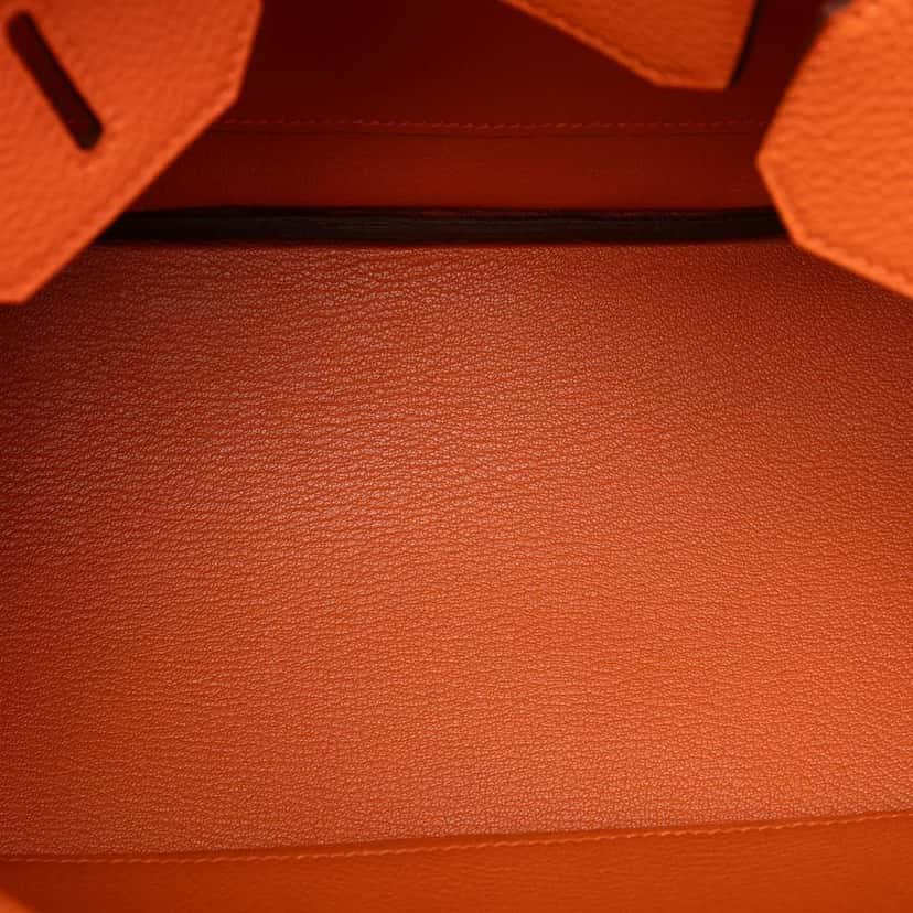 Hermès Clemence Birkin Retourne 30 Orange Leather Very good condition - Model View