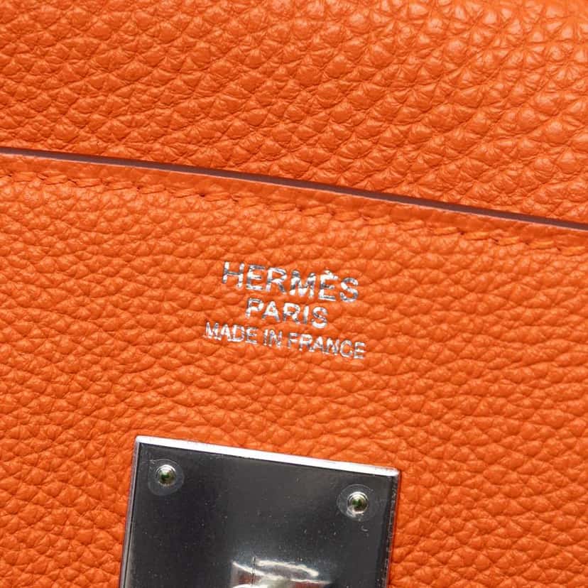Hermès Clemence Birkin Retourne 30 Orange Leather Very good condition - Box View