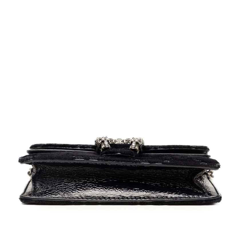 Gucci Mini GG Velvet Dionysus Crossbody Black Velvet Very good condition - Inside View
