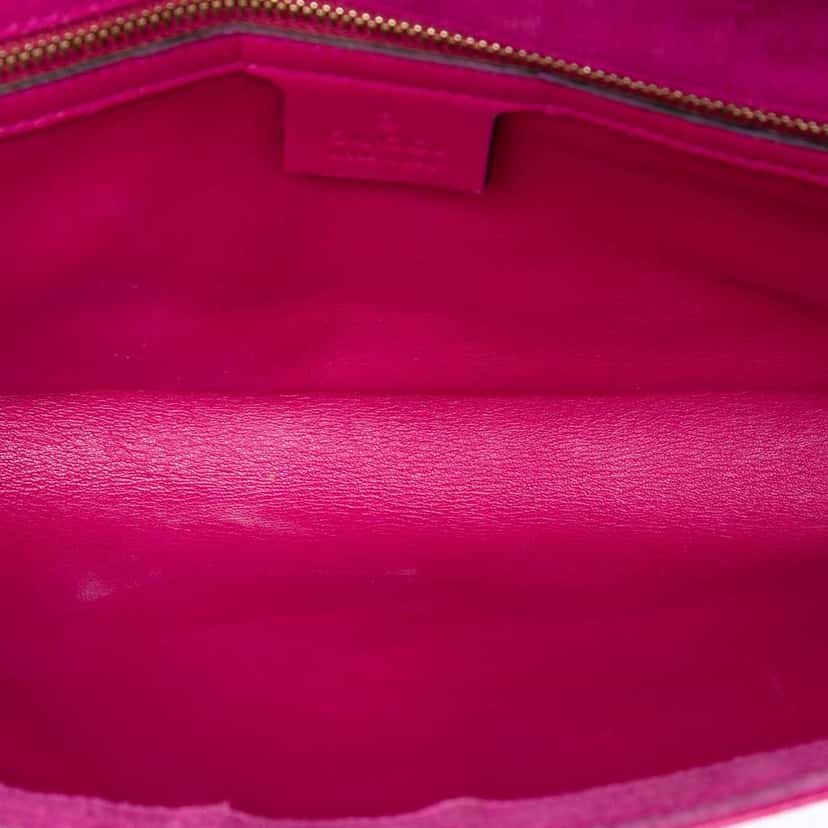 Gucci Microguccissima Patent Broadway Clutch Pink Leather Very good condition - Model View
