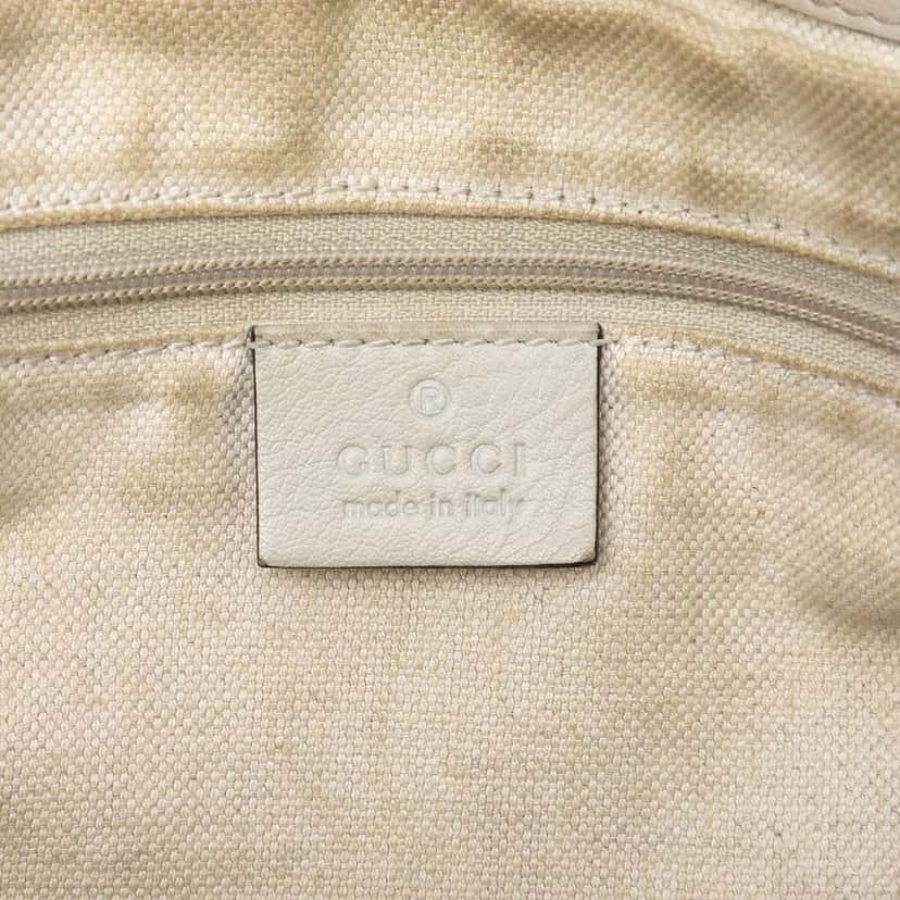 Gucci Guccissima Sukey Satchel White Leather Very good condition - Box View