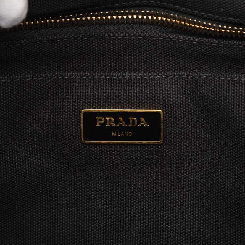 Prada Canvas Canapa Logo Satchel Black Canvas Very good condition - Box View