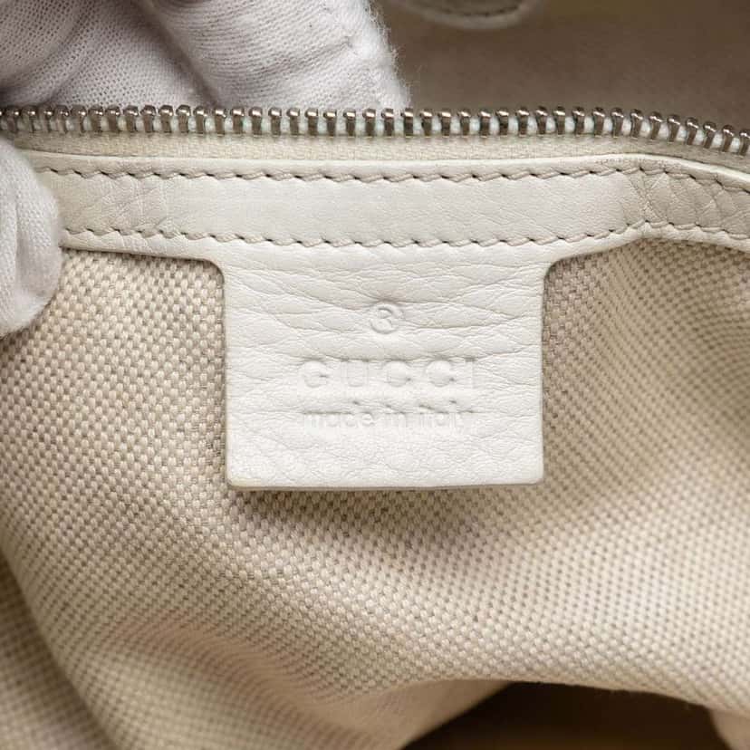 Gucci Guccissima Techno Tag Tote White Leather Very good condition - Box View