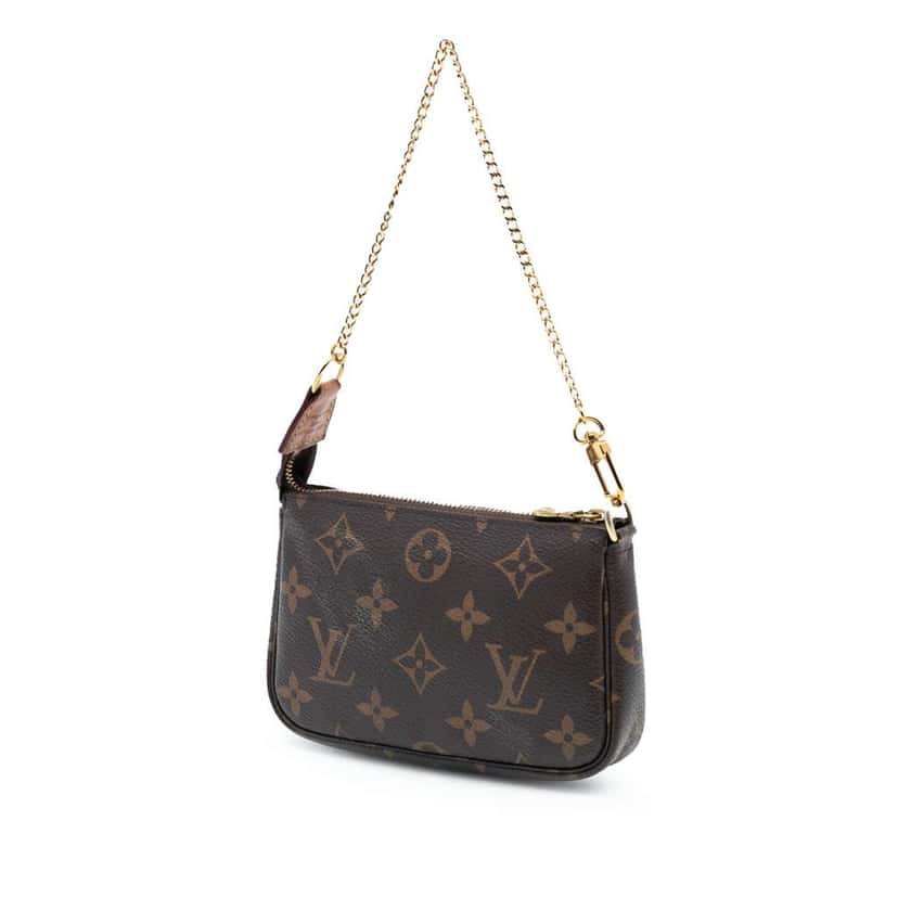 Louis Vuitton Monogram Mini Pochette Accessoires Brown Very good condition - Back View