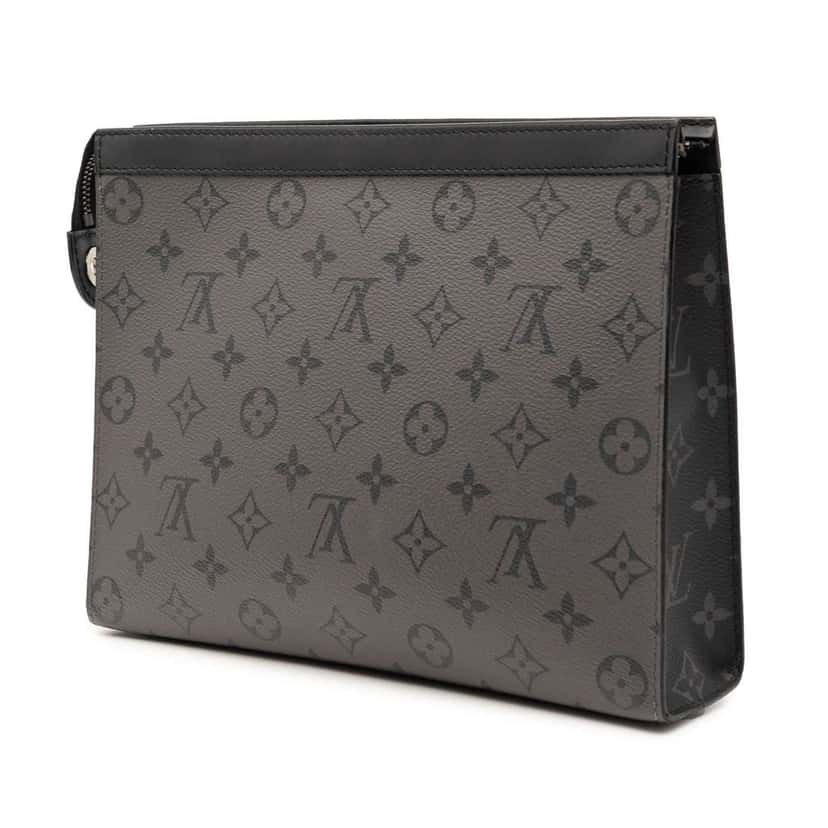 Louis Vuitton Monogram Eclipse Reverse Pochette Voyage MM Grey Very good condition - Back View