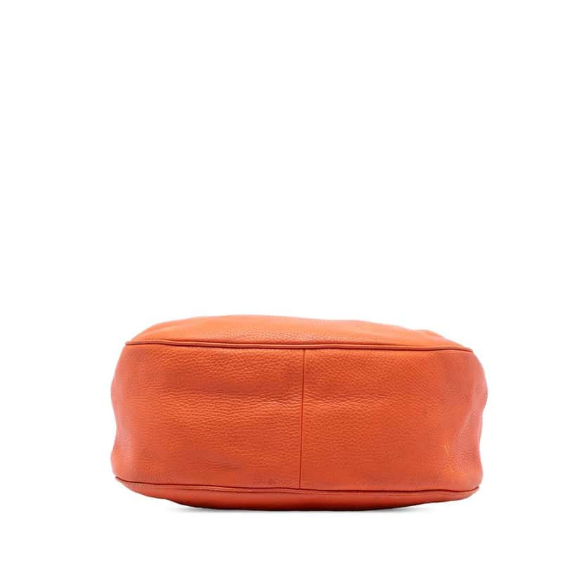 Prada Vitello Daino Zip Top Hobo Orange Leather Very good condition - Inside View