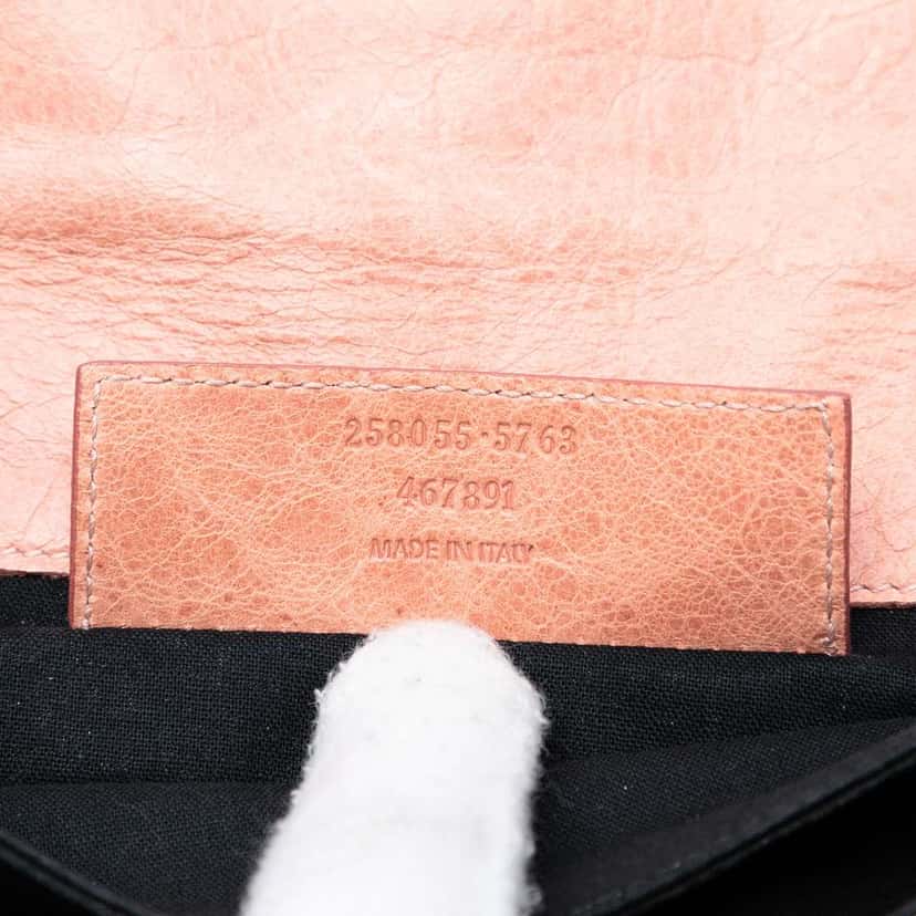 Balenciaga Lambskin Motocross Giant 21 Brogues Envelope Clutch Pink Leather Very good condition - Box View
