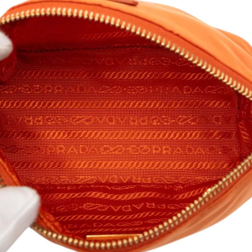 Prada Tessuto Pouch Orange Very good condition - Model View