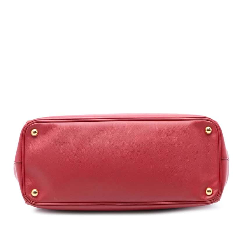 Prada Large Saffiano Lux Galleria Double Zip Satchel Red Leather Very good condition - Inside View