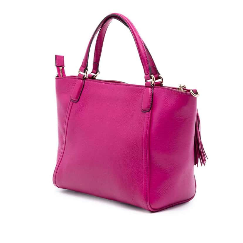 Gucci Small Calfskin Soho Cellarius Satchel Pink Leather Very good condition - Back View