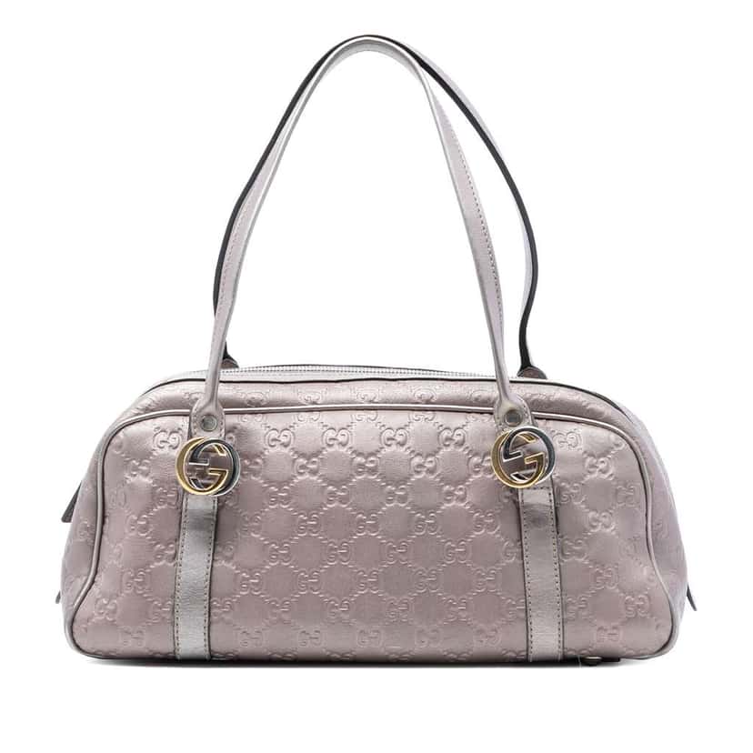Gucci Guccissima Twins Shoulder Bag Pink Leather Very good condition - Front View