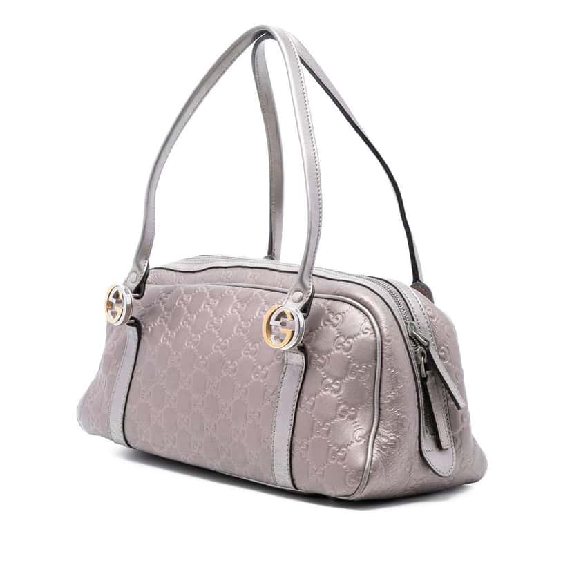 Gucci Guccissima Twins Shoulder Bag Pink Leather Very good condition - Back View