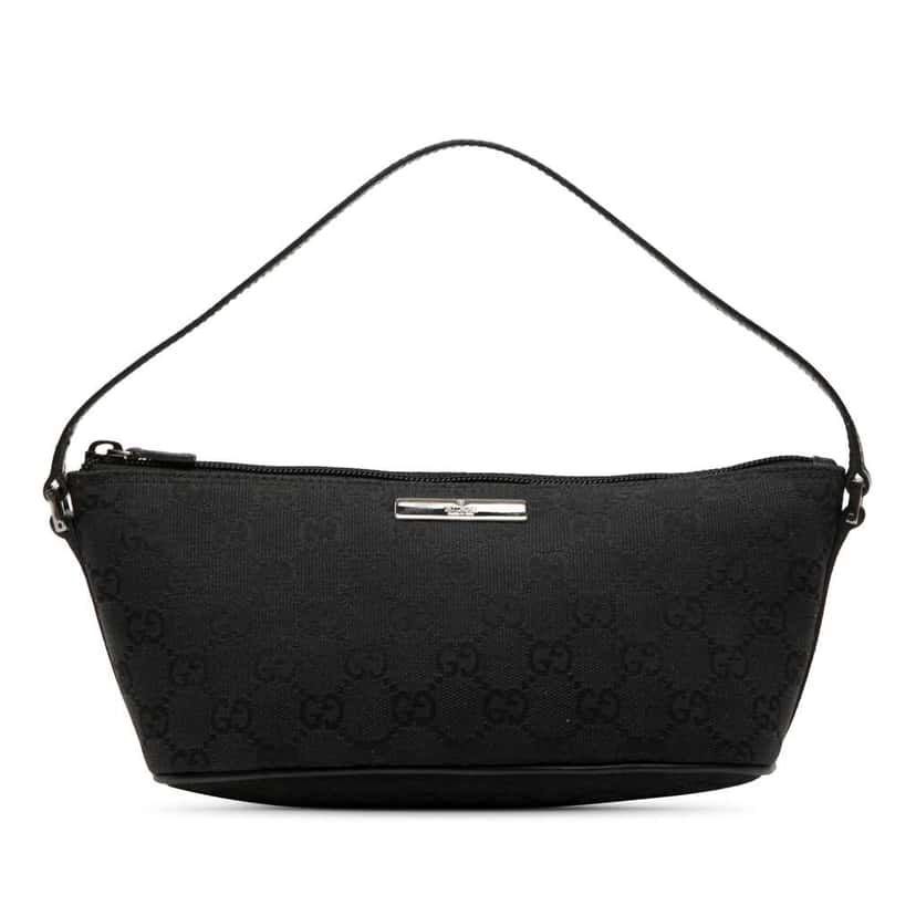 Gucci GG Canvas Boat Black Canvas Very good condition - Front View