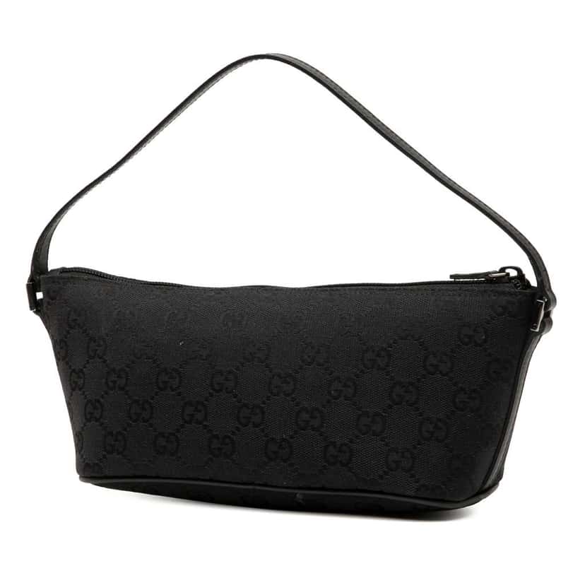 Gucci GG Canvas Boat Black Canvas Very good condition - Back View