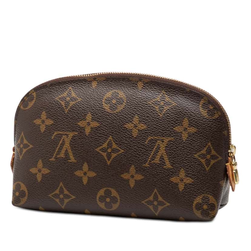 Louis Vuitton Monogram Cosmetic Pouch PM Brown Very good condition - Back View