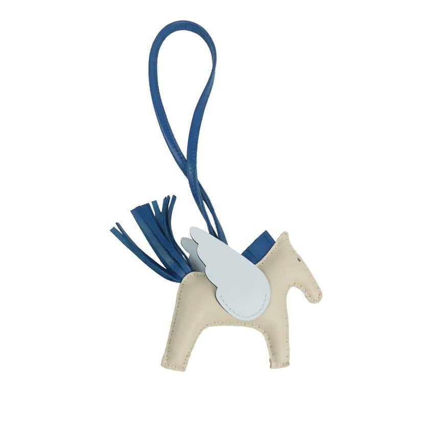 Hermès Milo Lambskin GriGri Rodeo Pegasus Bag Charm Brown Leather Very good condition - Back View