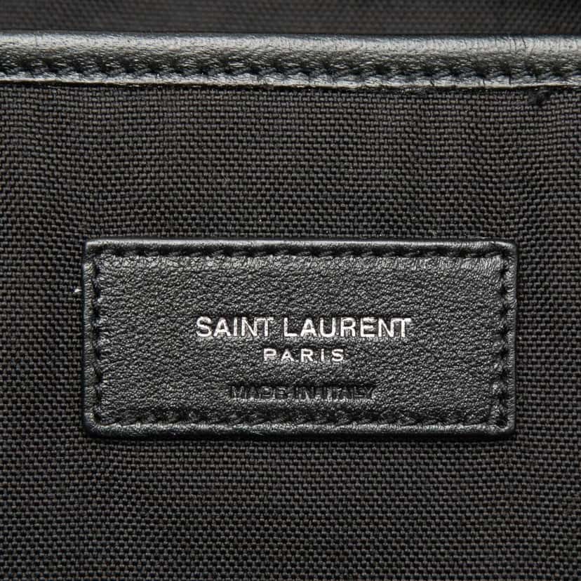 Saint Laurent Canvas Hibiscus Flower City Backpack Blue Canvas Very good condition - Box View