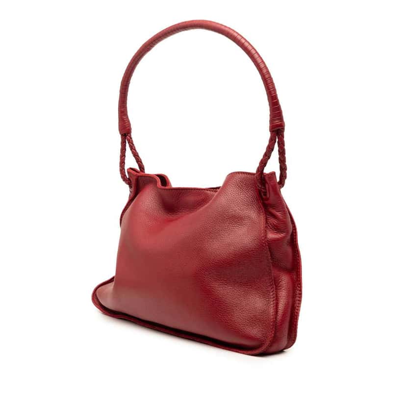 Bottega Veneta Leather Shoulder Bag Red Leather Very good condition - Back View