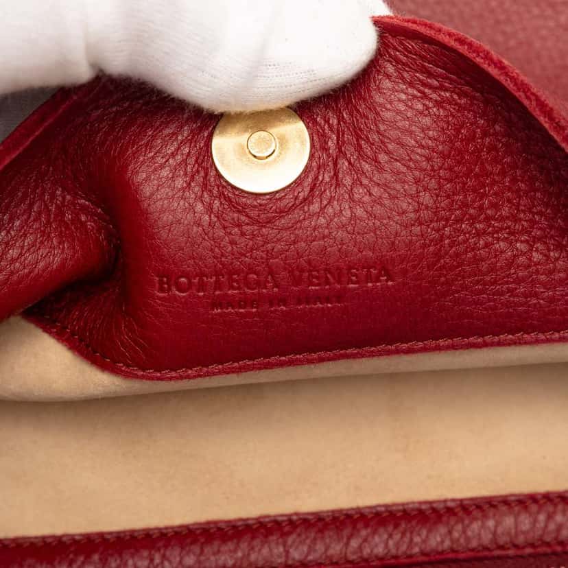 Bottega Veneta Leather Shoulder Bag Red Leather Very good condition - Box View