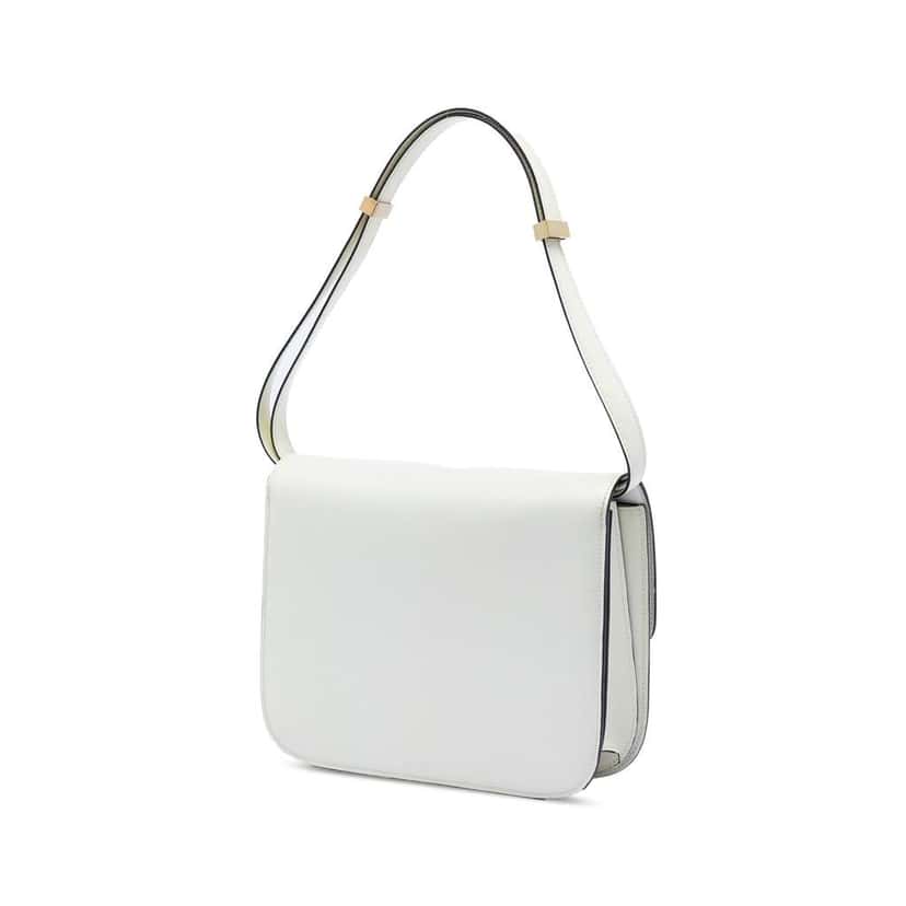 Celine Medium Calfskin Classic Box White Leather Very good condition - Back View