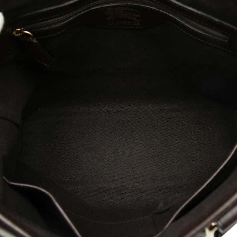 Burberry Haymarket Check Coated Canvas Tote Beige Canvas Very good condition - Model View