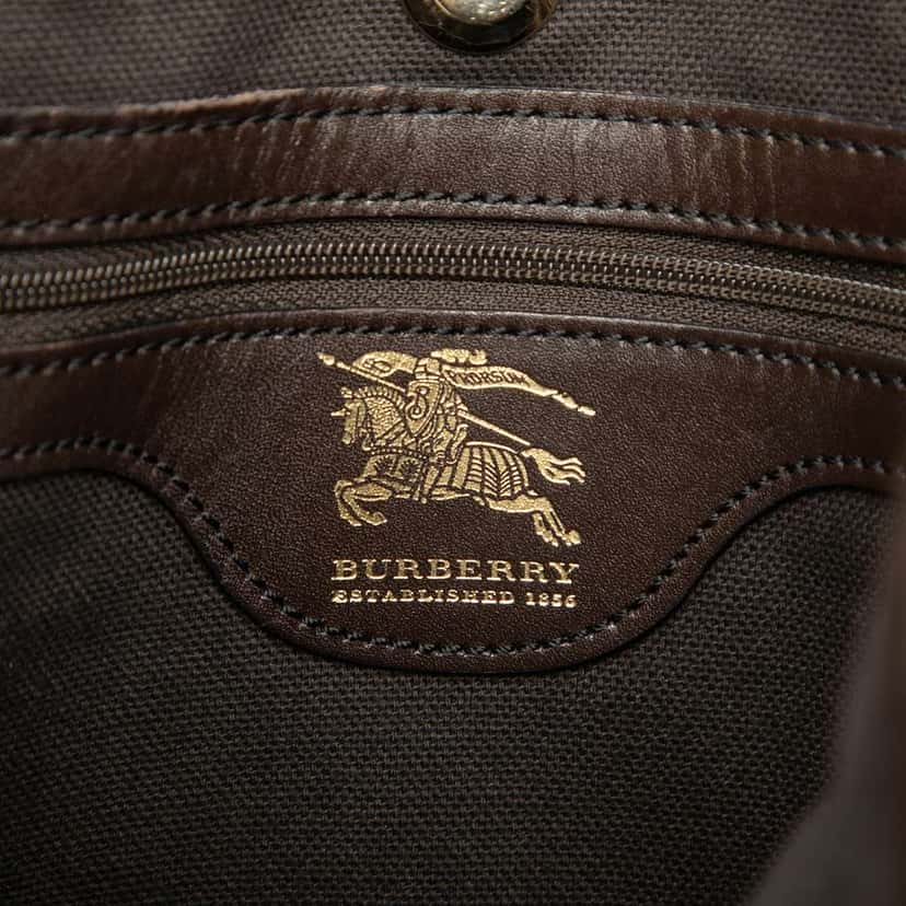 Burberry Haymarket Check Coated Canvas Tote Beige Canvas Very good condition - Box View