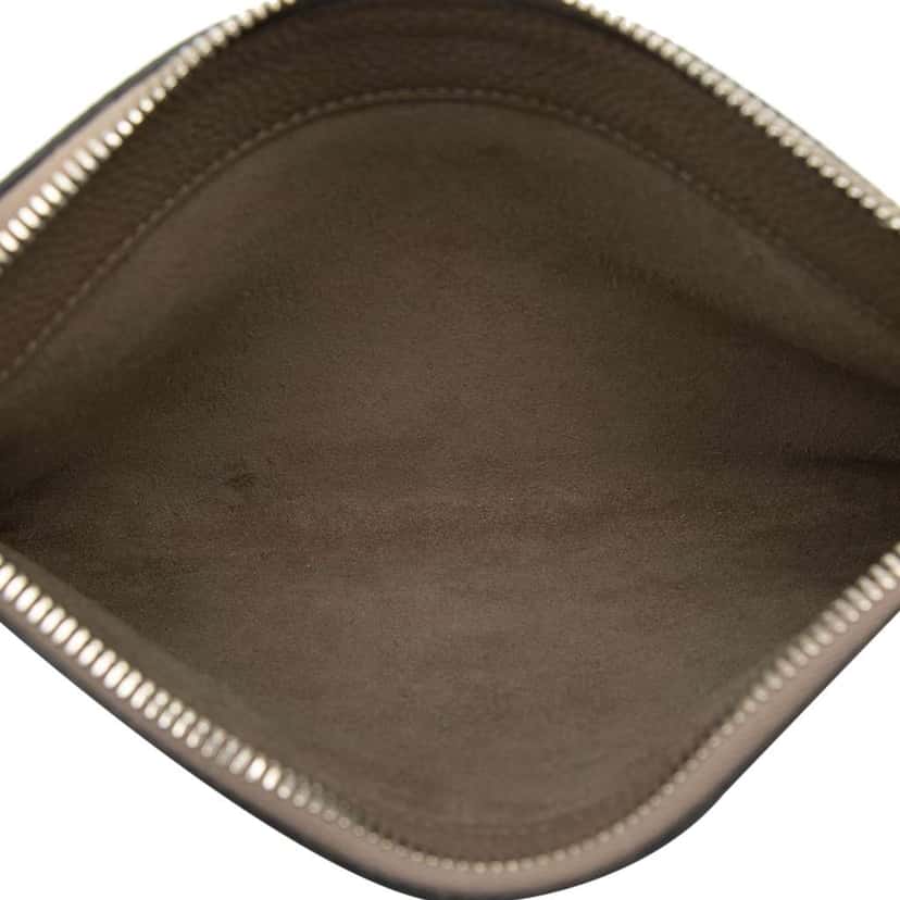 Hermès Togo Bazar Pouch PM Brown Leather Very good condition - Model View