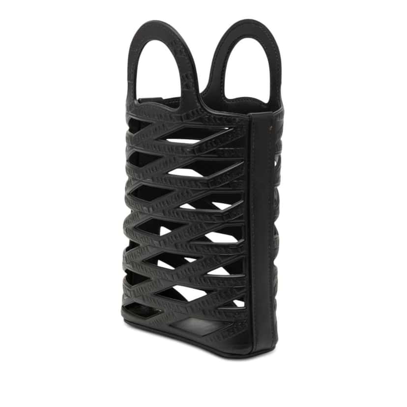 Balenciaga Leather Neo Basket Phone Holder Black Leather Very good condition - Back View