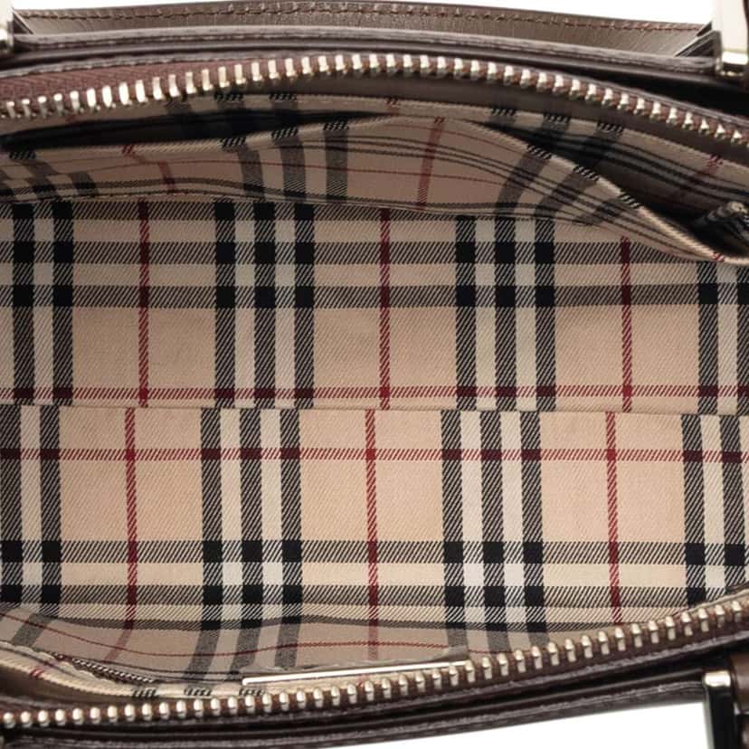 Burberry Leather Handbag Brown Leather Very good condition - Model View