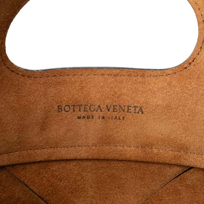 Bottega Veneta Small Leather Maxi Intrecciato Slip Tote Black Leather Very good condition - Box View