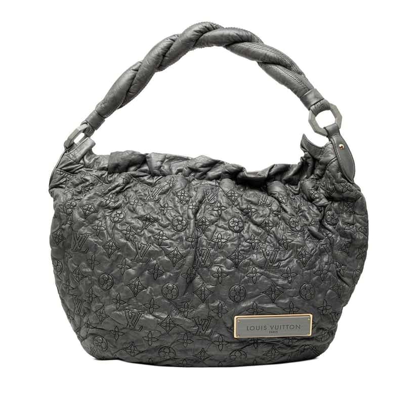 Louis Vuitton Monogram Olympe Nimbus GM Grey Leather Very good condition - Front View
