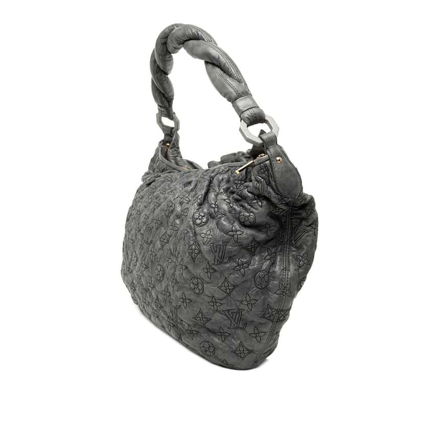 Louis Vuitton Monogram Olympe Nimbus GM Grey Leather Very good condition - Back View