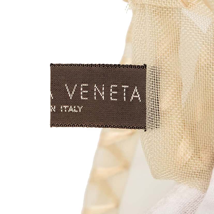 Bottega Veneta Mesh Embroidered Butterfly Handbag Brown Polyester Very good condition - Box View