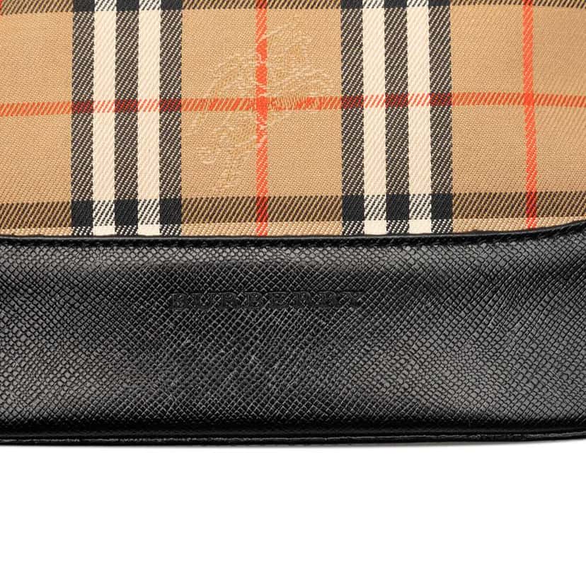 Burberry Haymarket Check Canvas Handbag Beige Canvas Very good condition - Box View