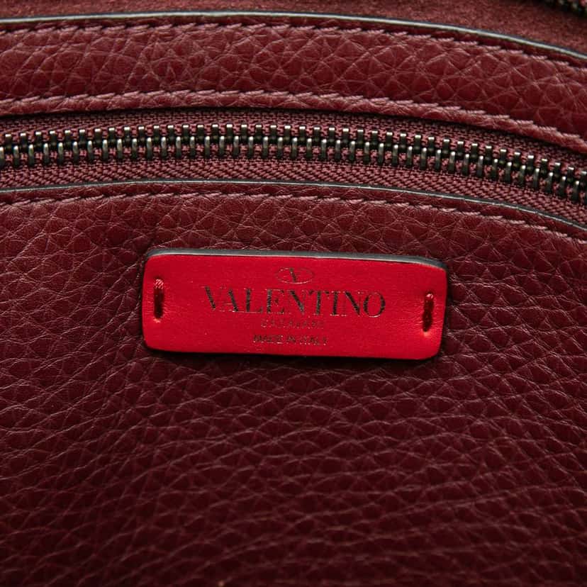 Valentino Leather Tote Red Leather Very good condition - Box View