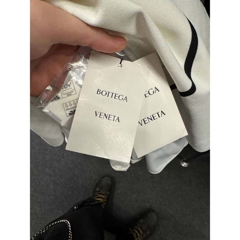 Bottega Veneta Striped Fitted Dress Black Very good condition - Box View