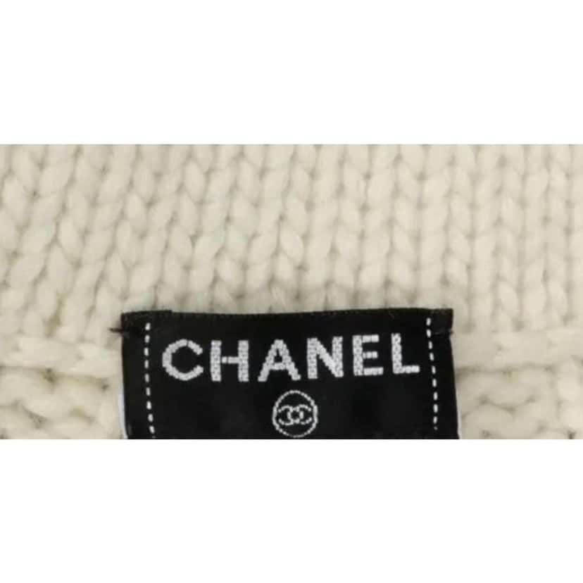 Chanel 2009 Knit Dress White Wool Very good condition - Back View